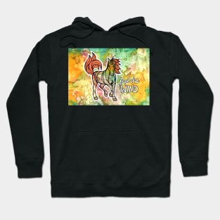 Feel the Wind. Magical Unicorn Watercolor Illustration. Hoodie